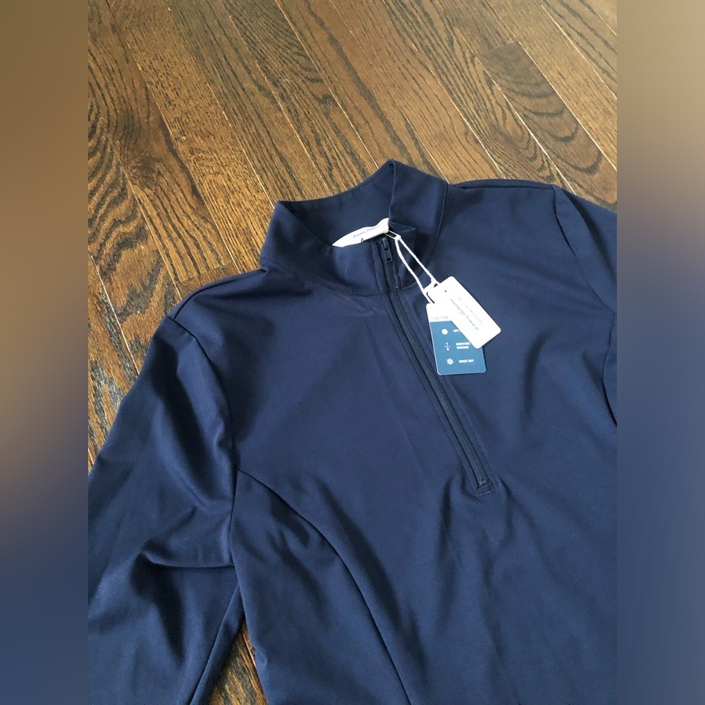 *NWT* Tommy Bahama Everyday Active Women’s L Navy Blue 1/4 Zip Active Jacket - Picture 2 of 11